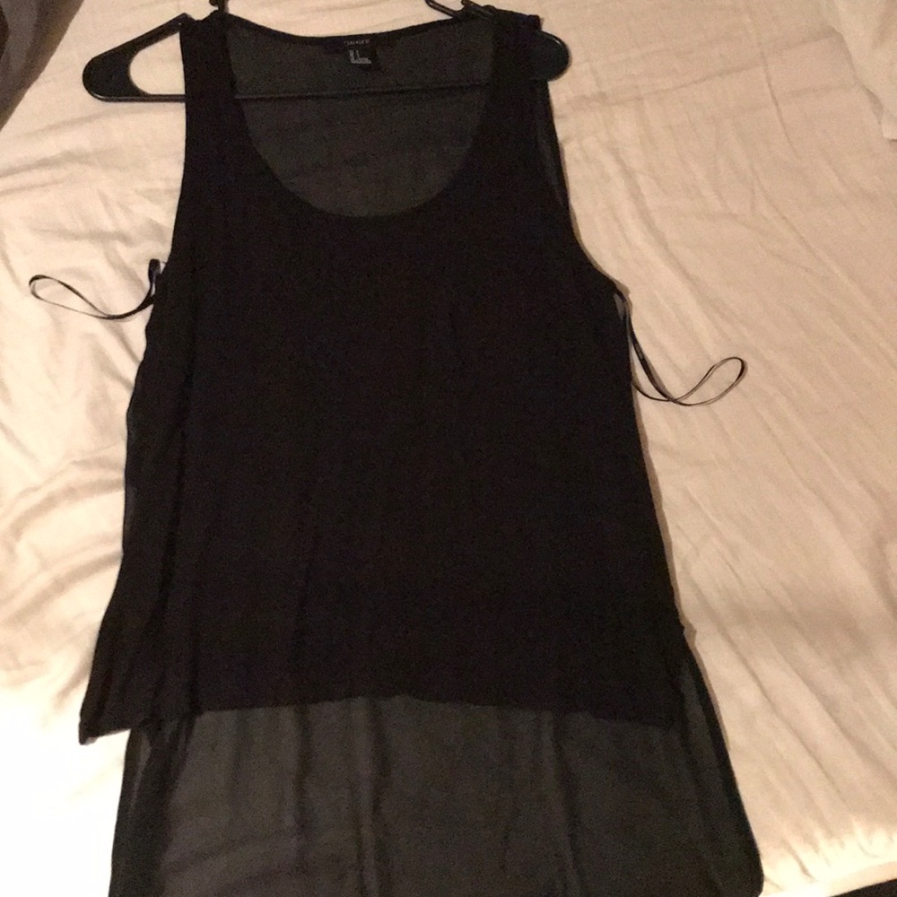 Sheered back high low shirt